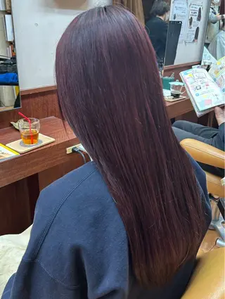 ロング カラー ルキ🌈ブリーチカラ ー&メンズパーマ🦄のヘアスタイル