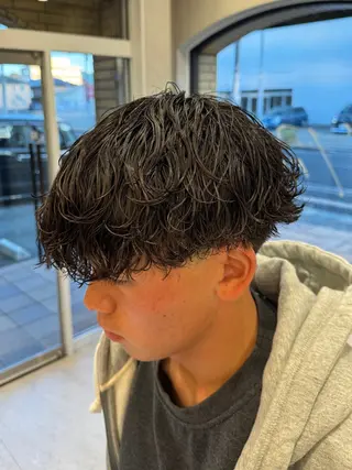 ショート パーマ メンズ メンズパーマ特化/ むらたのヘアスタイル
