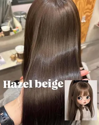 カラー 🌙ヘーゼルベージュ レイヤーカット🌙のヘアスタイル