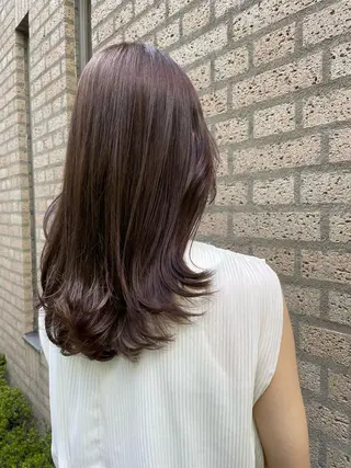 セミロング カラー 前髪似合わせ | yukaのヘアスタイル