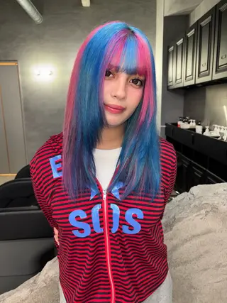 セミロング カラー デザインカラー /rioのヘアスタイル