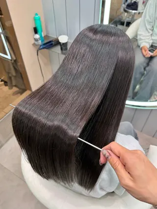 ロング ヘアアレンジ 大宮縮毛矯正🩵 レイヤー 佐藤和のヘアスタイル