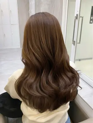 セミロング カラー ヘアアレンジ 赤み消し🫧韓国ヘア 🫧藤岡誠也のヘアスタイル