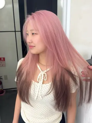 ロング カラー ブリーチ ハイトーン 特化🌈フジタハルキのヘアスタイル