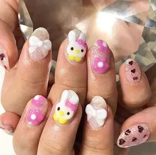 ネイル 渋谷／チップ長さ出し 👑アプレgel-xのネイルデザイン