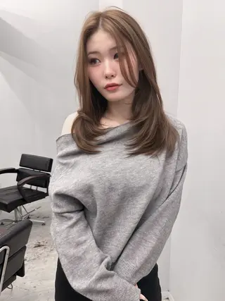 ミディアム カラー 表参道/透明感カラー 韓国ヘア長田雄希のヘアスタイル