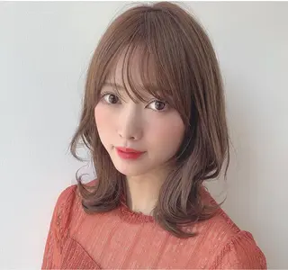 ミディアム 梶 久菜乃のヘアスタイル