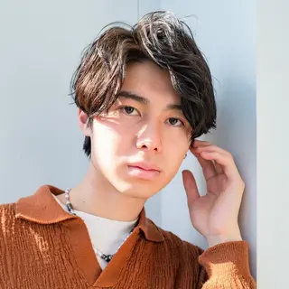 ショート カラー パーマ メンズ 朝楽メンズパーマ 🥇メンズカット吉田のヘアスタイル