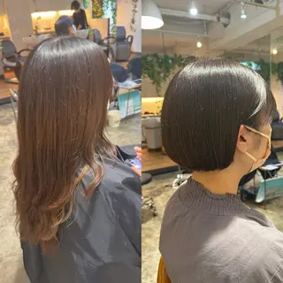 ショート カラー ヘアアレンジ 🇰🇷韓国スタイル レイヤー/ayanaのヘアスタイル