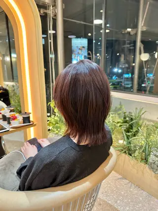 ミディアム カラー 撮影モデル募集【くび れショートボブ】馨のヘアスタイル