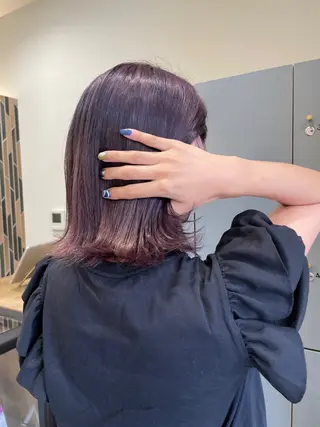 ミディアム カラー 大人のボブパーマ ˗ˋˏairiˎˊ˗のヘアスタイル