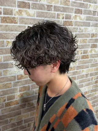 パーマ メンズ 💙メンズカット× パーマ特化Rukaのヘアスタイル