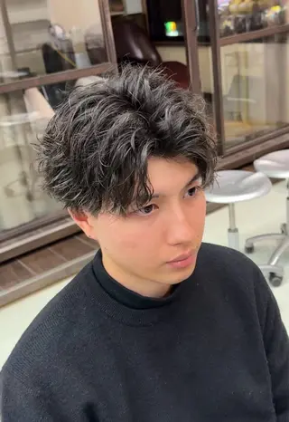 ショート パーマ 小芝涼介/レイヤー /メンズパーマ✂️のヘアスタイル