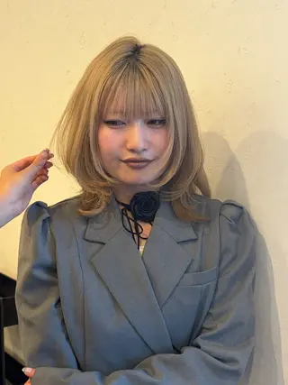ミディアム ボブ&寒色🎐ᩚ 短髪 COCOROのヘアスタイル