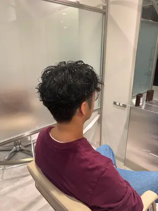 パーマ メンズ 小川 夏生のヘアスタイル