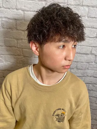 ショート パーマ メンズ 💈メンズ特化 副店長松浦一聖💈のヘアスタイル