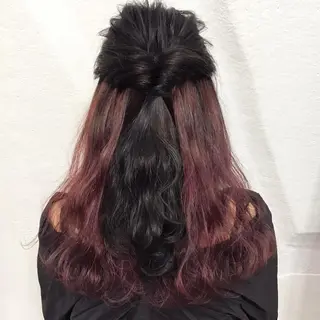 ロング カラー ヘアアレンジ K-POP好き美容師 🇰🇷Kai.Yのヘアスタイル