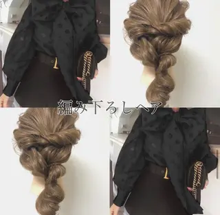 セミロング ヘアアレンジ ✨艶髪✨ 奈須晴香のヘアスタイル