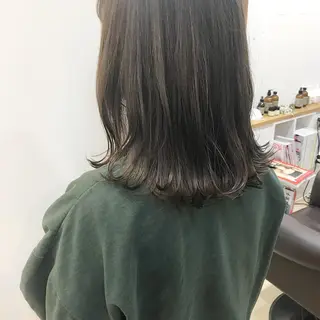 ミディアム カラー クニモトハルナ ボブ/柔らかカラーのヘアスタイル