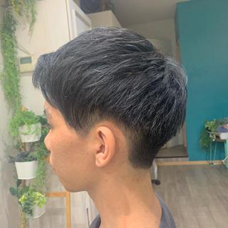 ショート カラー パーマ メンズ 🐤 ゆい🐓のヘアスタイル