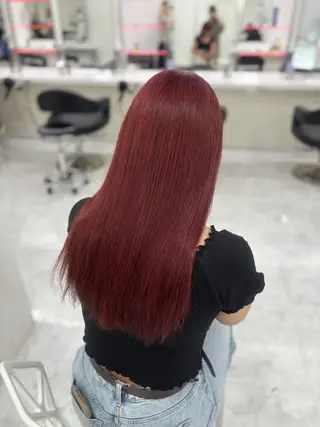 ロング 🎀暖色カラー🎀 韓国ヘア まなかのヘアスタイル