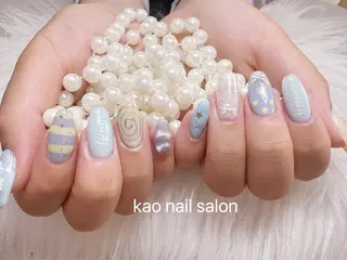 ネイル kao nail マグネット/長さだしのネイルデザイン