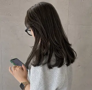 ミディアム カラー パーマ ヘアアレンジ ☘️透明感カラー☘️ レイヤー/コウスケのヘアスタイル