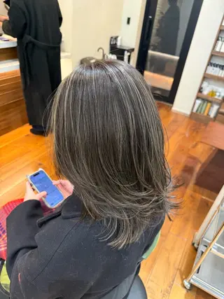 ミディアム カラー 白髪率別白髪ぼかし /なおき/表参道のヘアスタイル