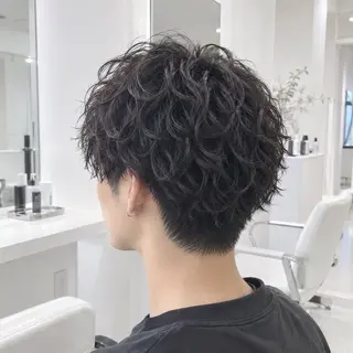 パーマ メンズ 縮毛矯正×ハイトーン /y.mao💎のヘアスタイル