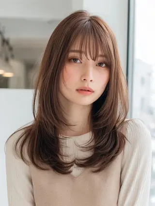 セミロング 生艶髪&レイヤー🔔 渋谷お薦めNo.1✨のヘアスタイル