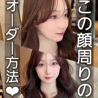 ロング Nanako。顔周り カット/韓国レイヤーのヘアスタイル