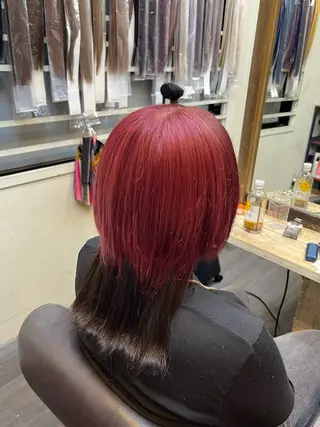 ミディアム カラー はやと【エクステ ×ブリーチ特化】のヘアスタイル