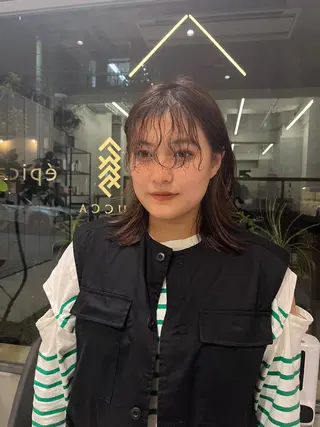ミディアム パーマ 韓国好き🇰🇷 美容師MIKUのヘアスタイル