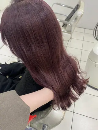 カラー うる艶&縮毛矯正 ⟡.·小林理菜⟡.·のヘアスタイル