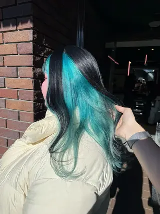 ロング カラー 💚ミントカラー🩵 推し色/moeのヘアスタイル