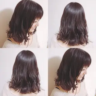 ミディアム カラー 京都河原町/艶髪/ 西田晴香のヘアスタイル