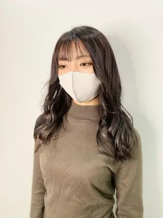 ロング カラー レイヤーカット 赤み消し　店長/大和のヘアスタイル