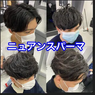 ショート カラー パーマ ヘアアレンジ メンズ 🔥メンズパーマ 特化 渡辺一翔のヘアスタイル