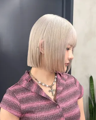 ショート カラー ブリーチ　ハイトーン 特化🌈フジタハルキのヘアスタイル