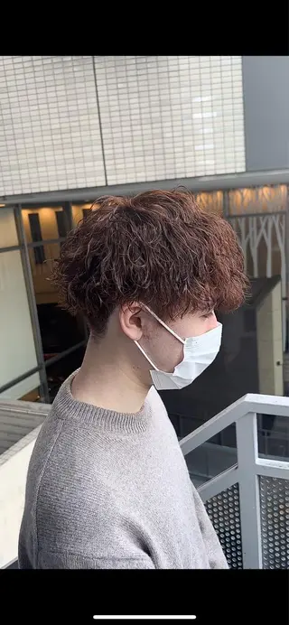 パーマ メンズ 曲がる縮毛矯正 LIBER 岩名のヘアスタイル