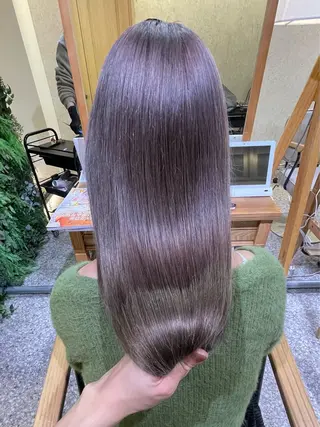 ロング カラー 吉良祐樹 艶カラー/縮毛矯正のヘアスタイル