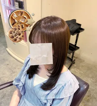 ミディアム ユ ウカのヘアスタイル