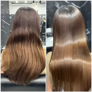 ロング JIN|朝楽になる 乾かしただけで極艶髪のヘアスタイル