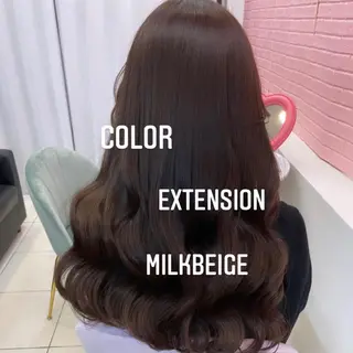ロング カラー エクステ🩵ブリーチ 韓国ヘア🩵KAEのヘアスタイル