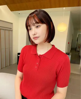 セミロング カラー 履歴回収❎ブリーチ/ レイヤーボブ🪄aiのヘアスタイル