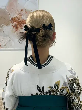 ヘアアレンジ 卒業式ヘアセット🎀 ヘアアレンジのヘアスタイル