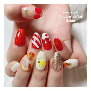 ミディアム ネイル 🐾enen style 🐾のネイルデザイン