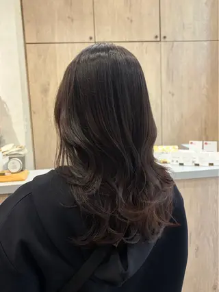 セミロング ⭐️うる艶カラー 募集 まゆ⭐️のヘアスタイル