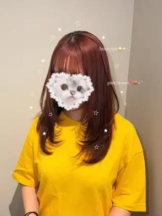 セミロング KANO🐈‍⬛🎀 ニュアンス/レイヤーのヘアスタイル