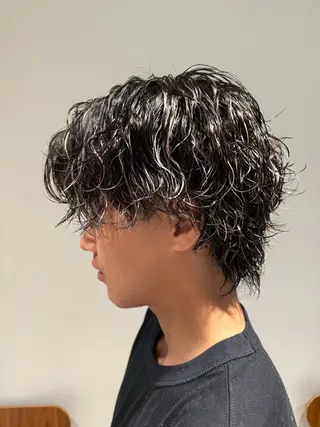 パーマ メンズ メンズパーマ特化/ シャドウ/波巻/陸翔のヘアスタイル